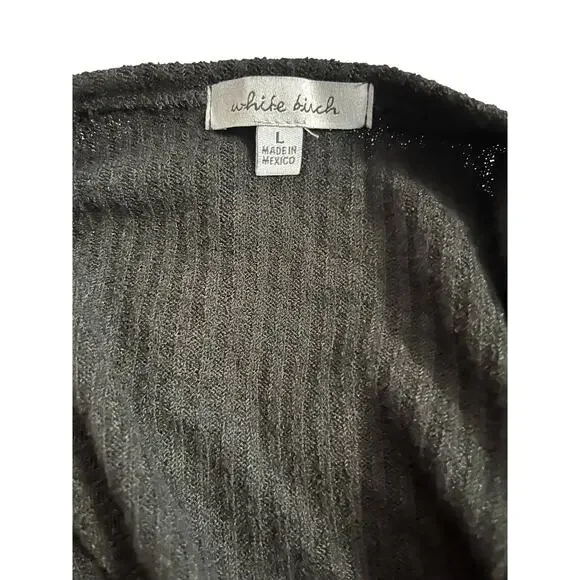 NWT White Birch Oversized Black Ribbed Tank Top – Size Large oversized - Picture 6 of 6